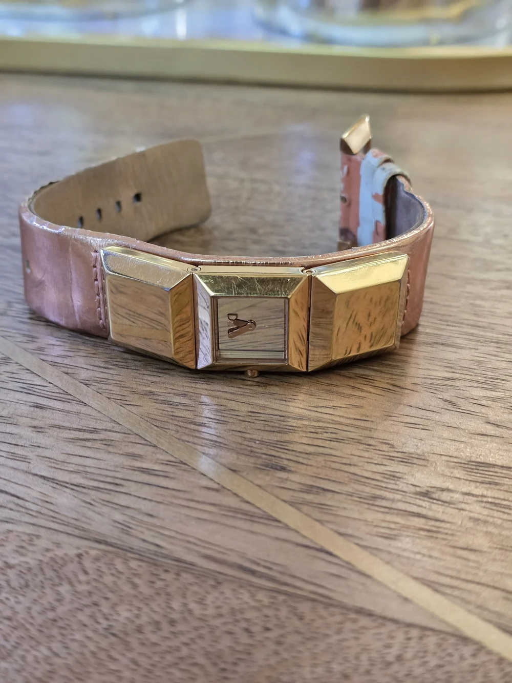 D&G Gold Tone Women's Bracelet Watch with Mirror Dial